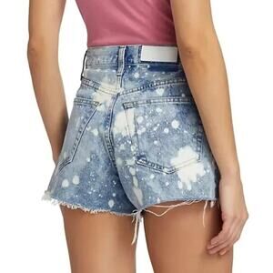 Re/done 70's Levi’s Vintage High Waisted Denim Jean Shorts Bleach Effect Size 30